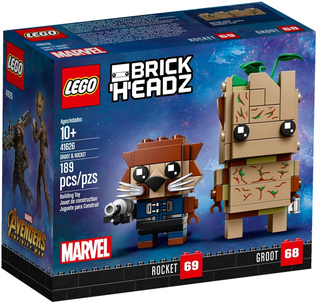 41626 Groot and Rocket Brickheadz (Retired) (New Sealed)
