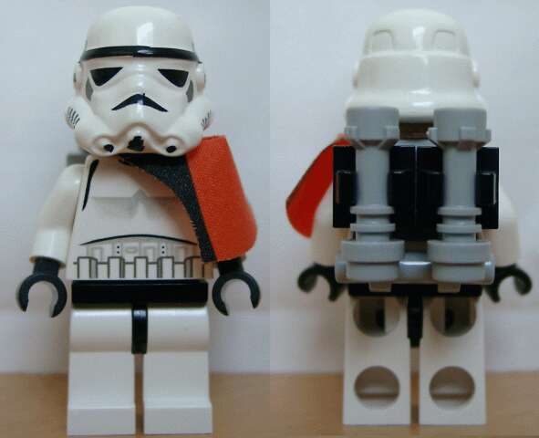 SW0109 Sandtrooper - Orange Pauldron (Solid), Survival Backpack, No Dirt Stains