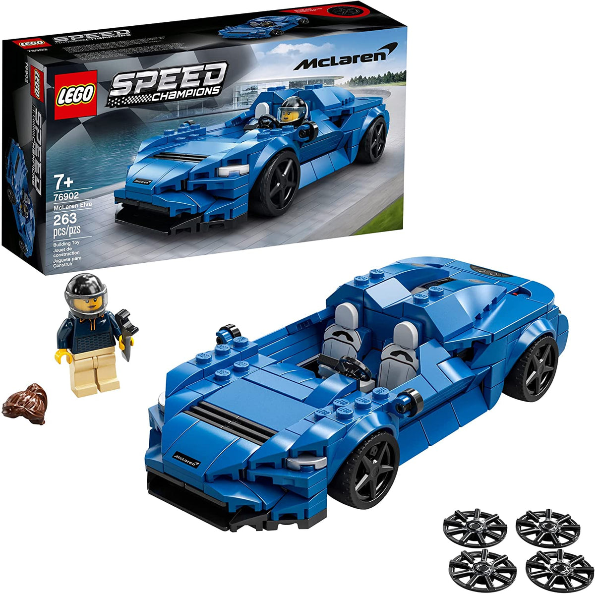 76902 LEGO Speed Champions: McLaren Elva (Retired) (New Sealed) product image 1, provided for visual reference and product