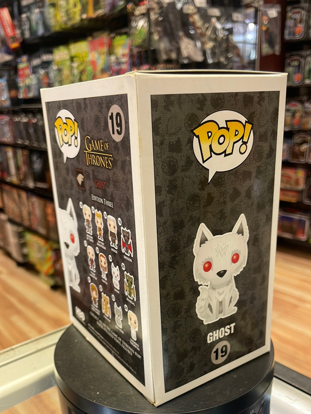 Flocked Ghost 19 Exclusive (Funko Pop! Game of Thrones) product image 4, provided for visual reference and product detail