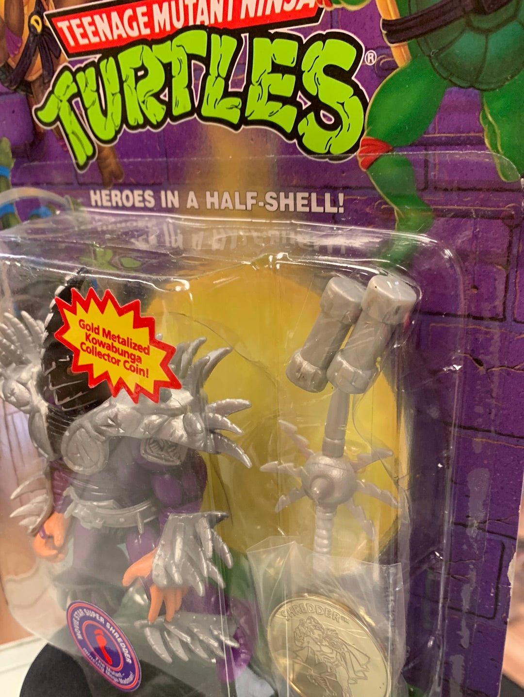 Super Shredder with Coin 0103 (Vintage TMNT Ninja Turtles, Playmates) Sealed product image 8, provided for visual reference