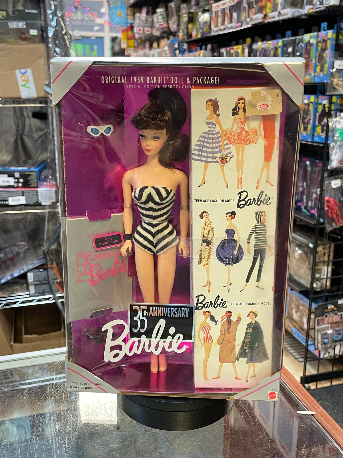Brunette Barbie 35th #11782 (Vintage Barbie, Mattel) **SEALED** product image 1, provided for visual reference and product
