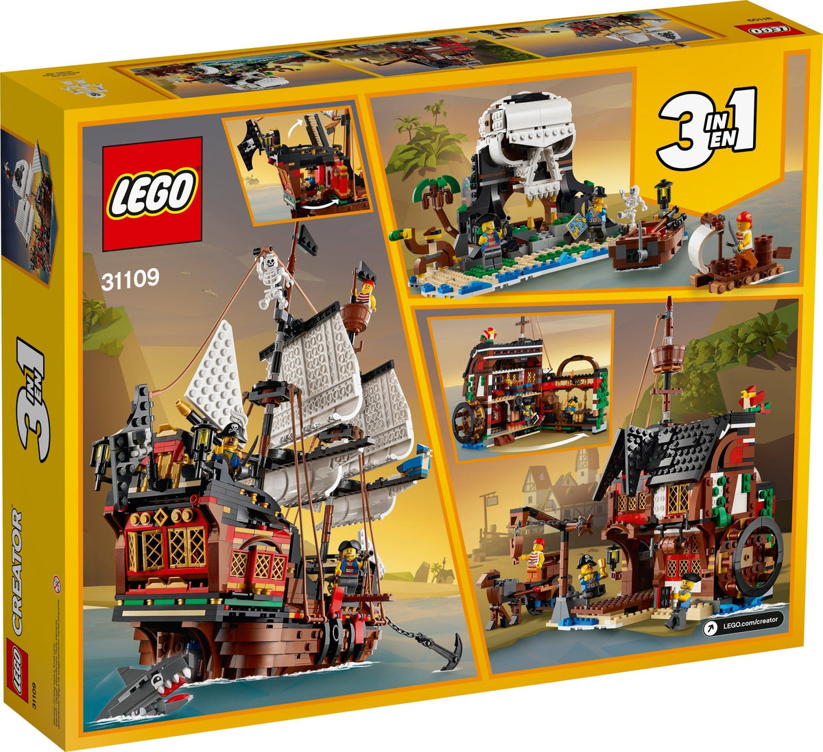 31109 LEGO Creator: 3 in 1 Pirate Ship product image 3, provided for visual reference and product detail review