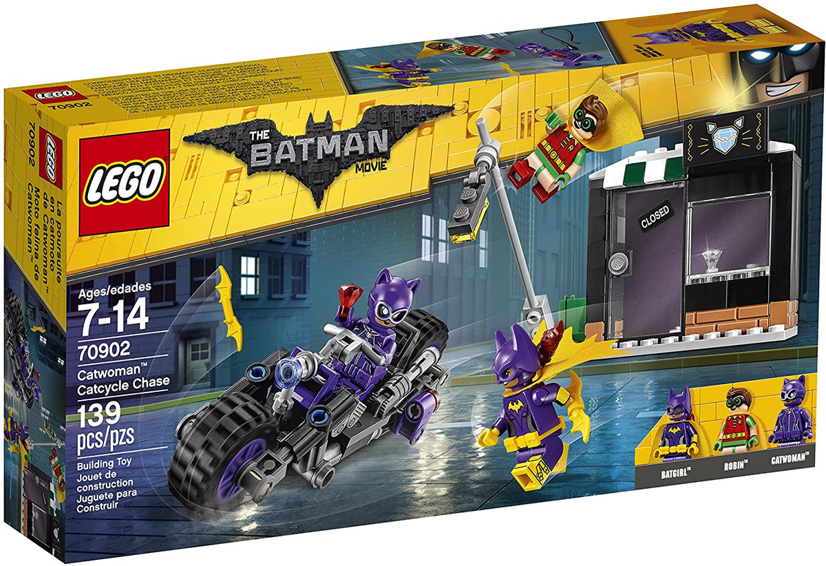 70902 Batman Movie Catwoman Catcycle Chase (Retired) (New Sealed Box) product image 1, provided for visual reference and