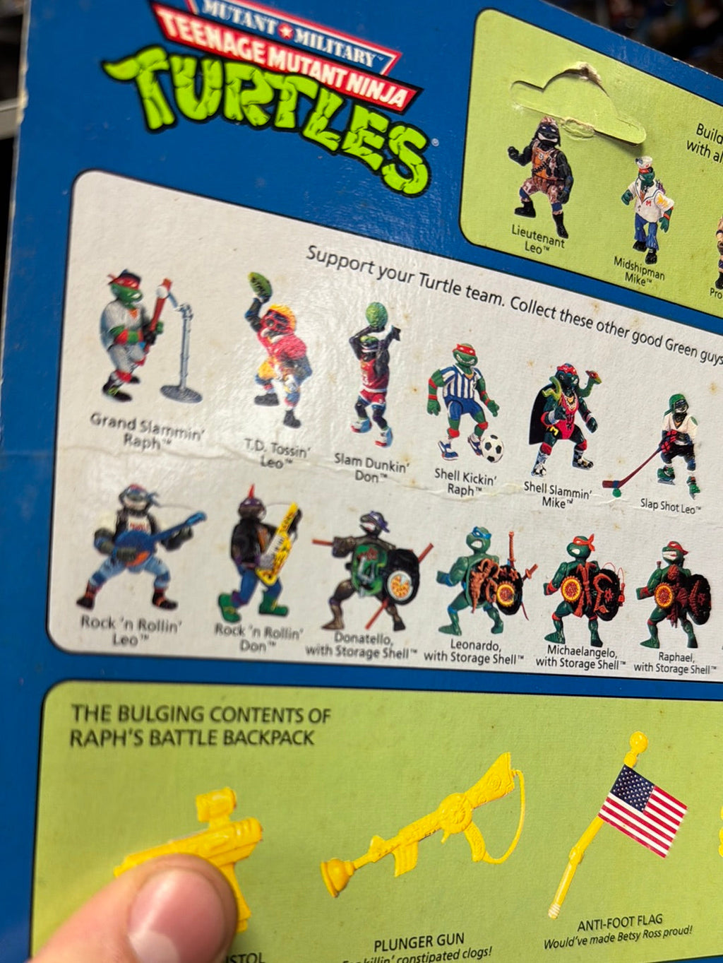 Raph the Green Beret 0124 (Vintage TMNT Ninja Turtles, Playmates) Sealed product image 16, provided for visual reference and