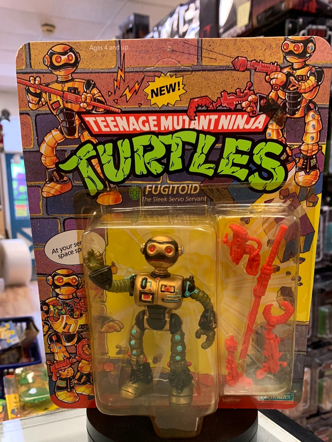 Fugitoid 24 Back 0089 (Vintage TMNT Ninja Turtles, Playmates) Sealed product image 1, provided for visual reference and
