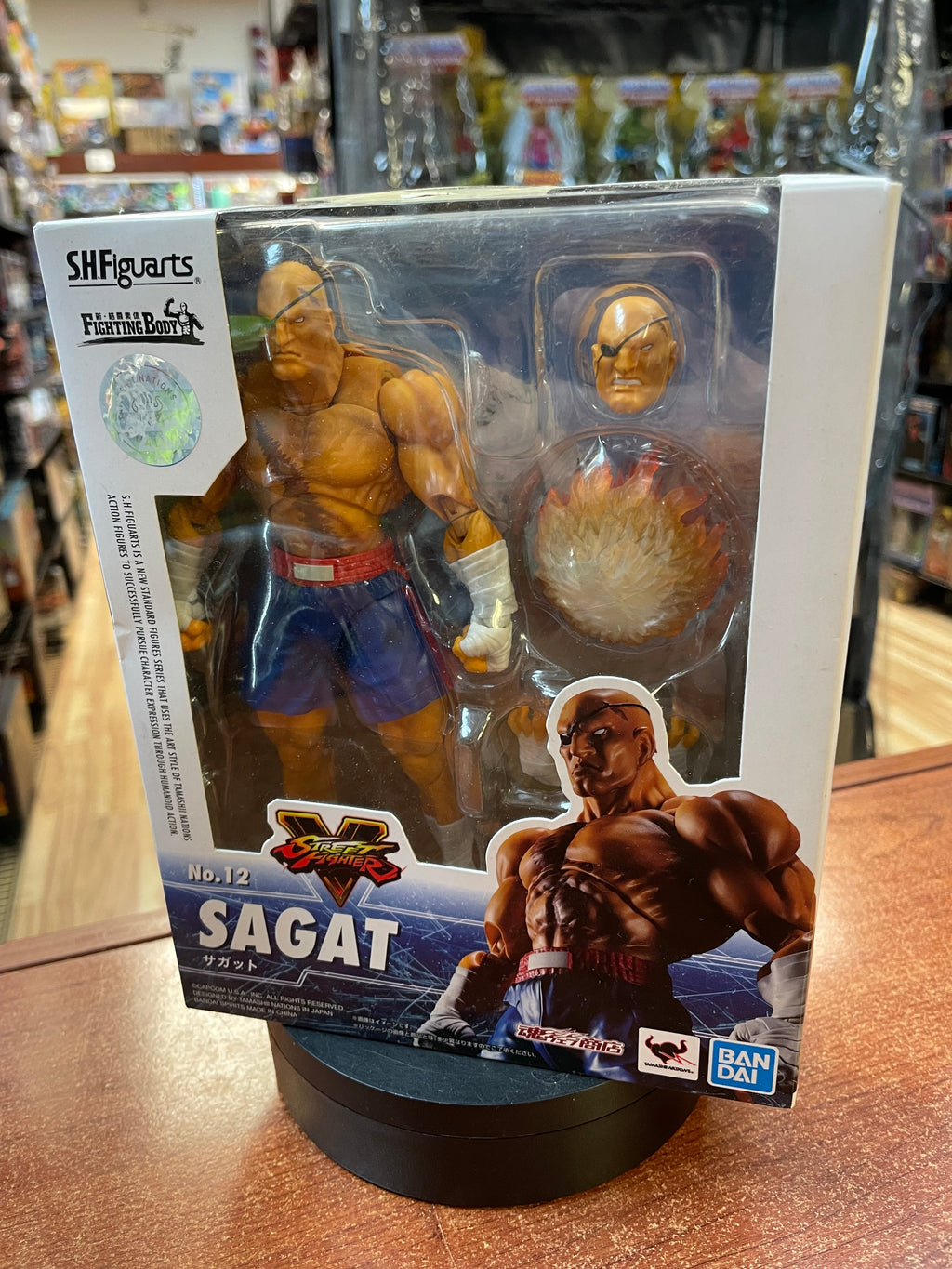 Sagat No.12 (Street Fighter, Bandai SH Figuarts) SEALED product image 4, provided for visual reference and product detail
