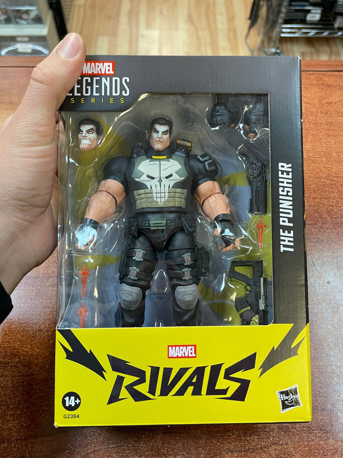 The Punisher Marvel Rivals (Marvel Legends, Hasbro) SEALED product image 3, provided for visual reference and product detail