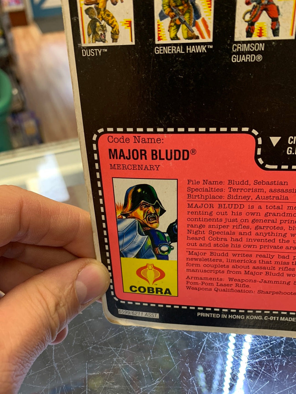 Sonic Fighters Major Bludd (Vintage GI Joe, Hasbro) Sealed product image 18, provided for visual reference and product