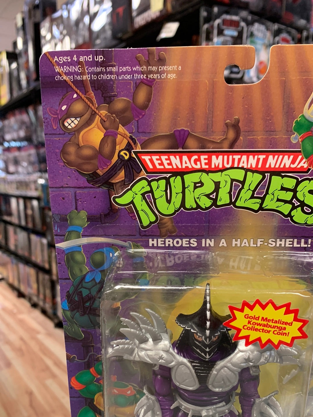Super Shredder with Coin 0103 (Vintage TMNT Ninja Turtles, Playmates) Sealed product image 2, provided for visual reference