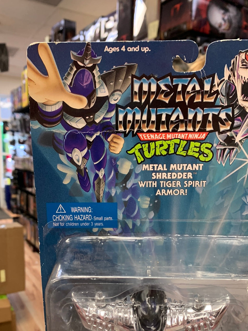 Metal Mutant Shredder 0110 (Vintage TMNT Ninja Turtles, Playmates) Sealed product image 2, provided for visual reference and