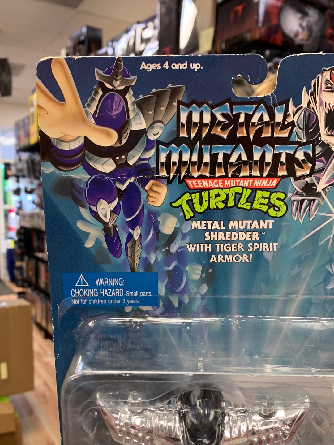 Metal Mutant Shredder 0110 (Vintage TMNT Ninja Turtles, Playmates) Sealed product image 2, provided for visual reference and