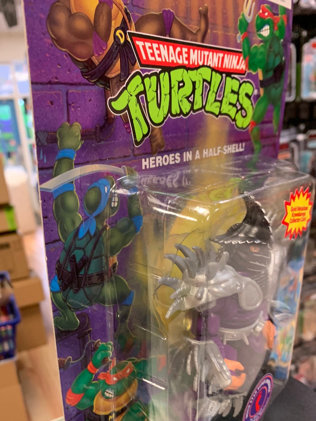 Super Shredder with Coin 0103 (Vintage TMNT Ninja Turtles, Playmates) Sealed product image 6, provided for visual reference