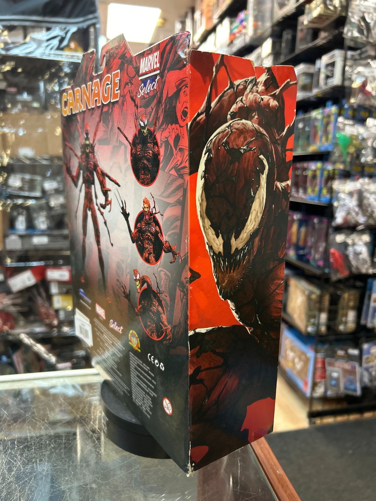 Carnage -Disney Exclusive- (DST, Marvel Select) **SEALED** product image 3, provided for visual reference and product detail
