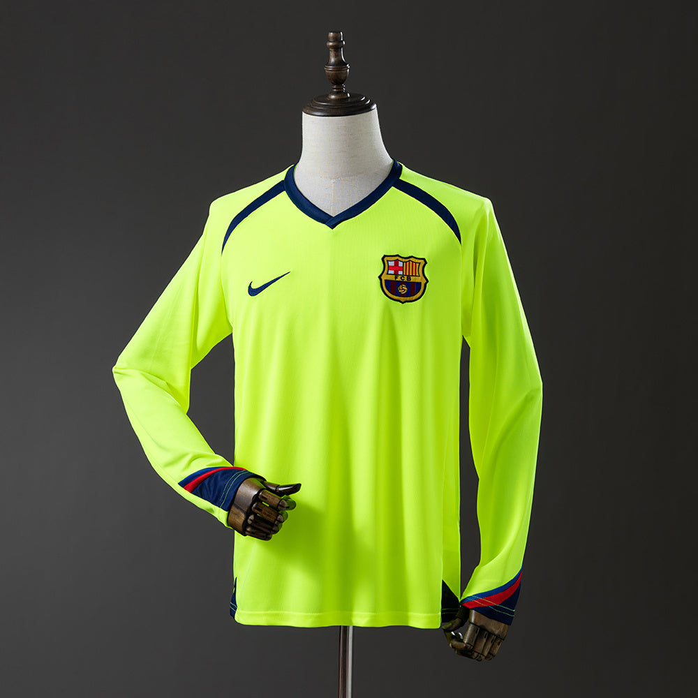 Barcelona Jersey 2005-06 Away Retro Football Kit Long product image 1