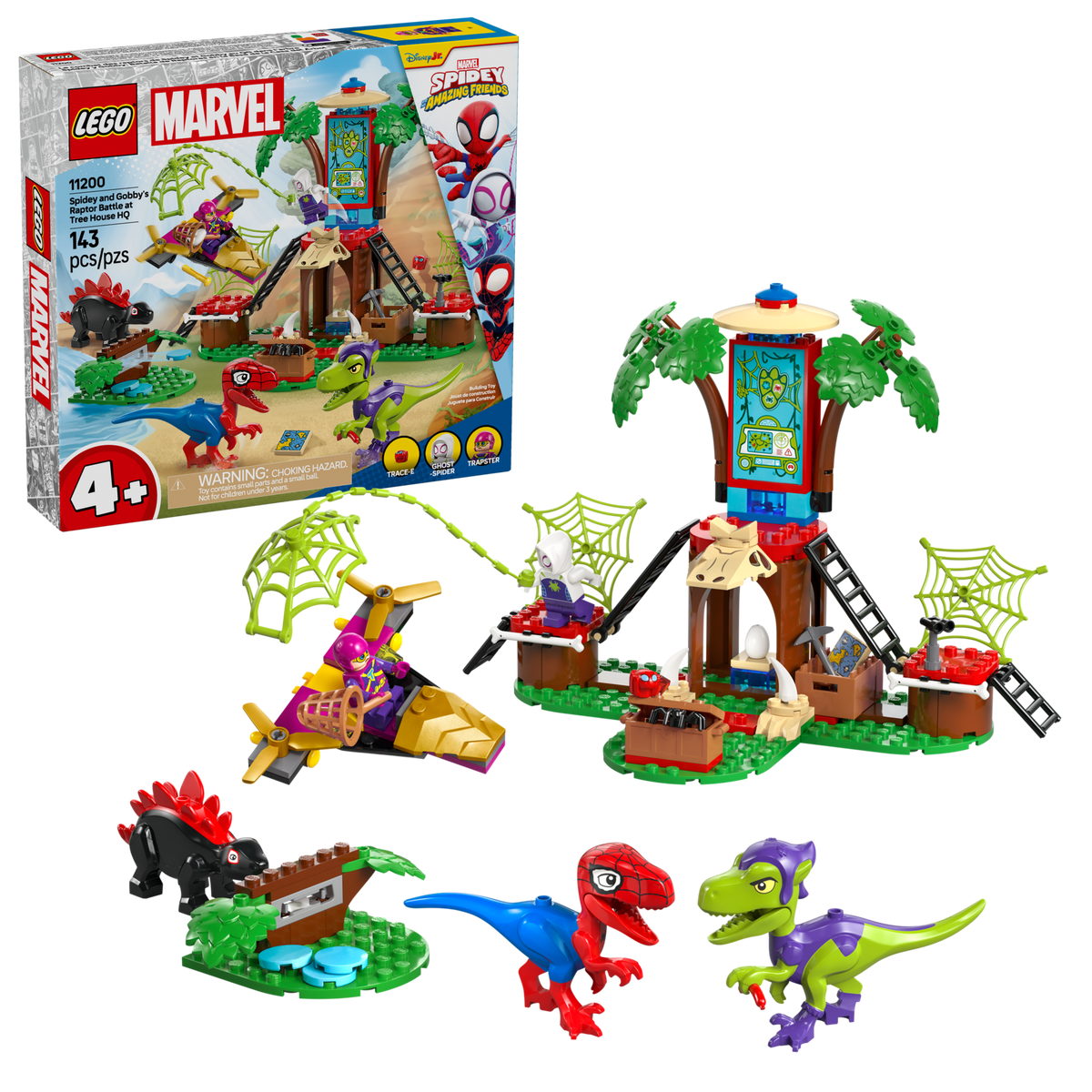 11200 Spidey and Gobby's Raptor Battle at Tree product image 1, provided for visual reference and product detail review