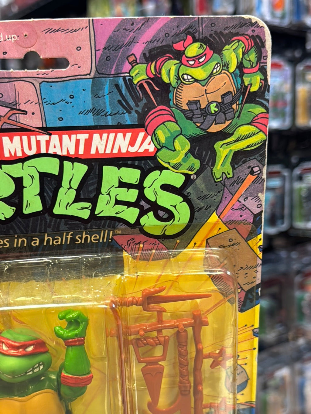 Soft Head 10 Back Rapahel 0117 (Vintage TMNT Ninja Turtles, Playmates) Sealed product image 4, provided for visual reference