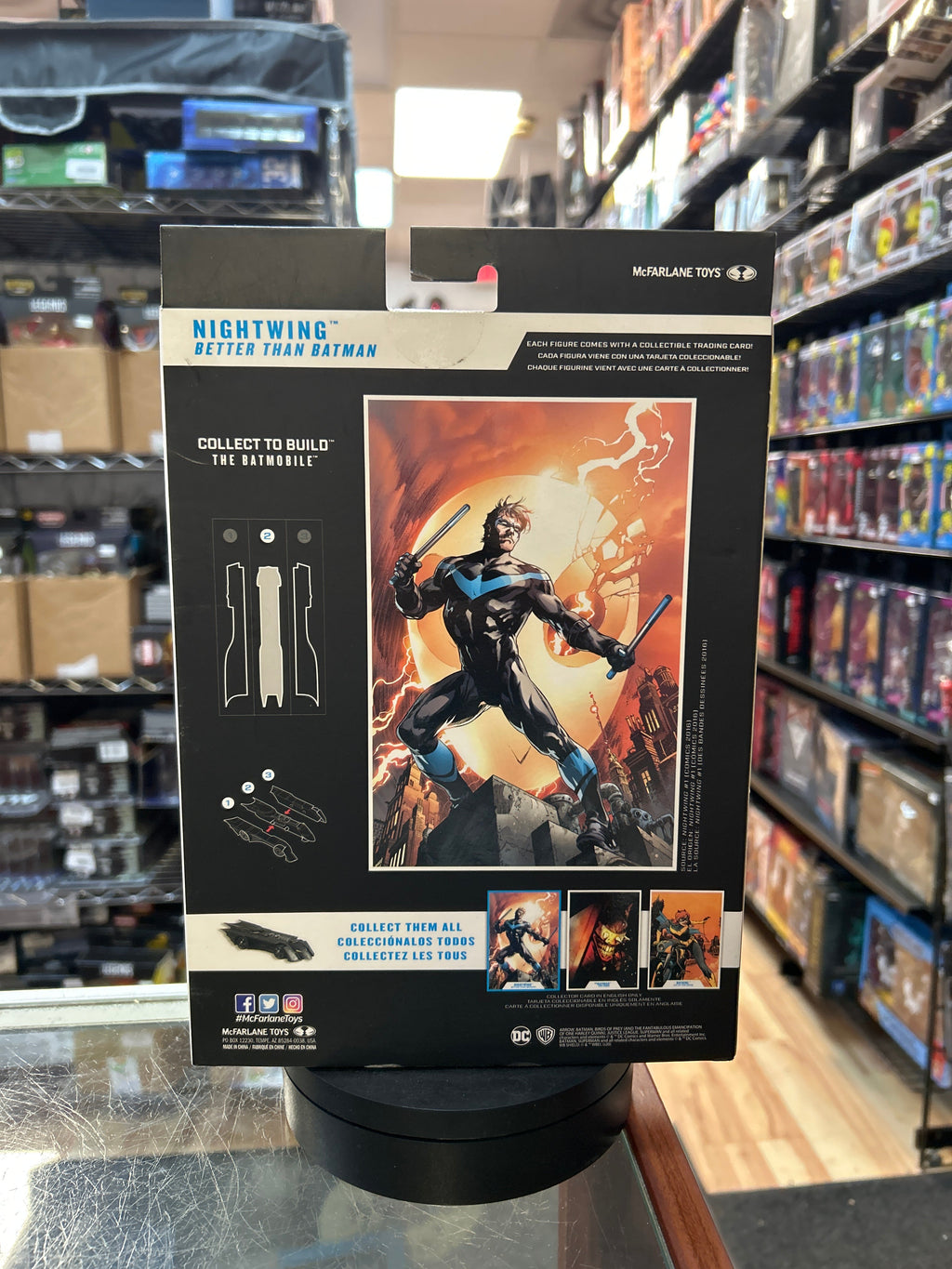 Nightwing -BAF Batmobile- (DC Multiverse, McFarlane) **SEALED** product image 4, provided for visual reference and product