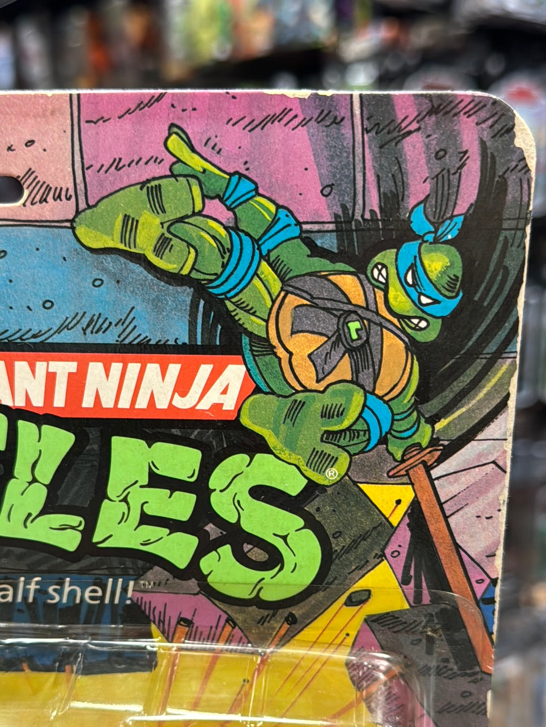 Soft Head 10 Back Leonardo 0118 (Vintage TMNT Ninja Turtles, Playmates) Sealed product image 6, provided for visual