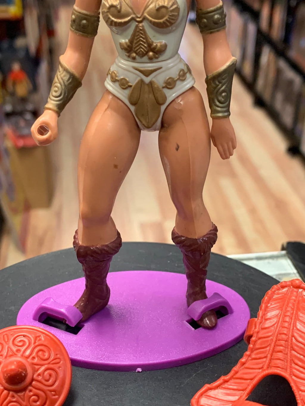 Brown Hair Teela 7156 (Vintage MOTU Masters of The Universe, Mattel) Complete (Copy) product image 3, provided for visual