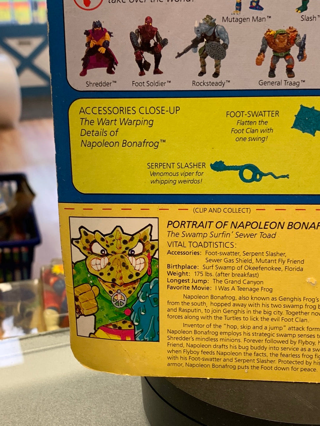 Napoleon Bonafrog 0090 (Vintage TMNT Ninja Turtles, Playmates) Sealed product image 11, provided for visual reference and