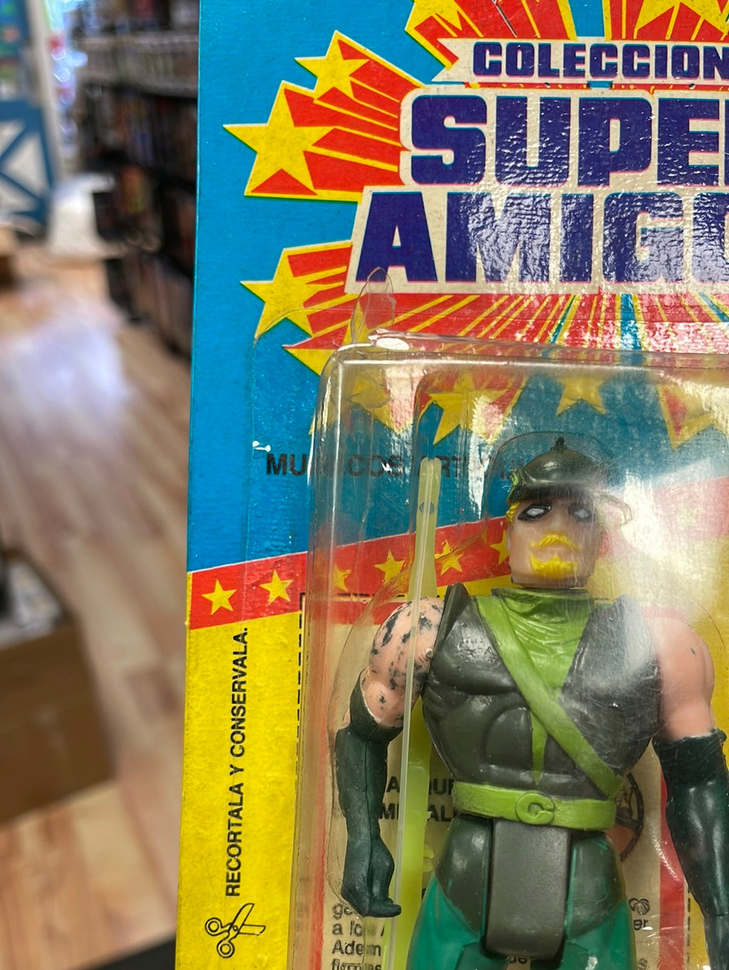 Super Amigos Green Arrow (Vintage Super Powers, Argentina Pacipa) Sealed product image 4, provided for visual reference and