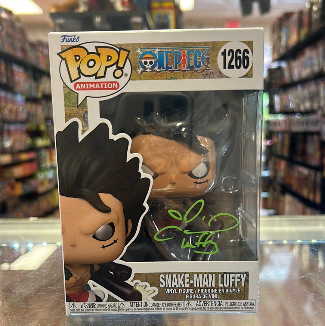 Snake-man Luffy signed by Colleen Clinkenbeard (Funko Pop, One Piece) *JSA* product image 2, provided for visual reference