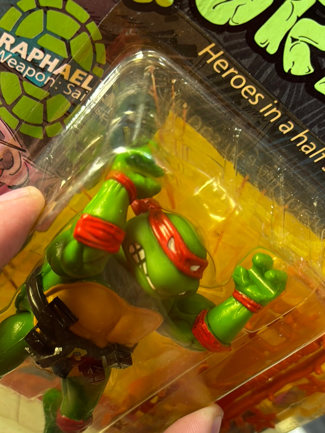 Soft Head 10 Back Rapahel 0117 (Vintage TMNT Ninja Turtles, Playmates) Sealed product image 20, provided for visual