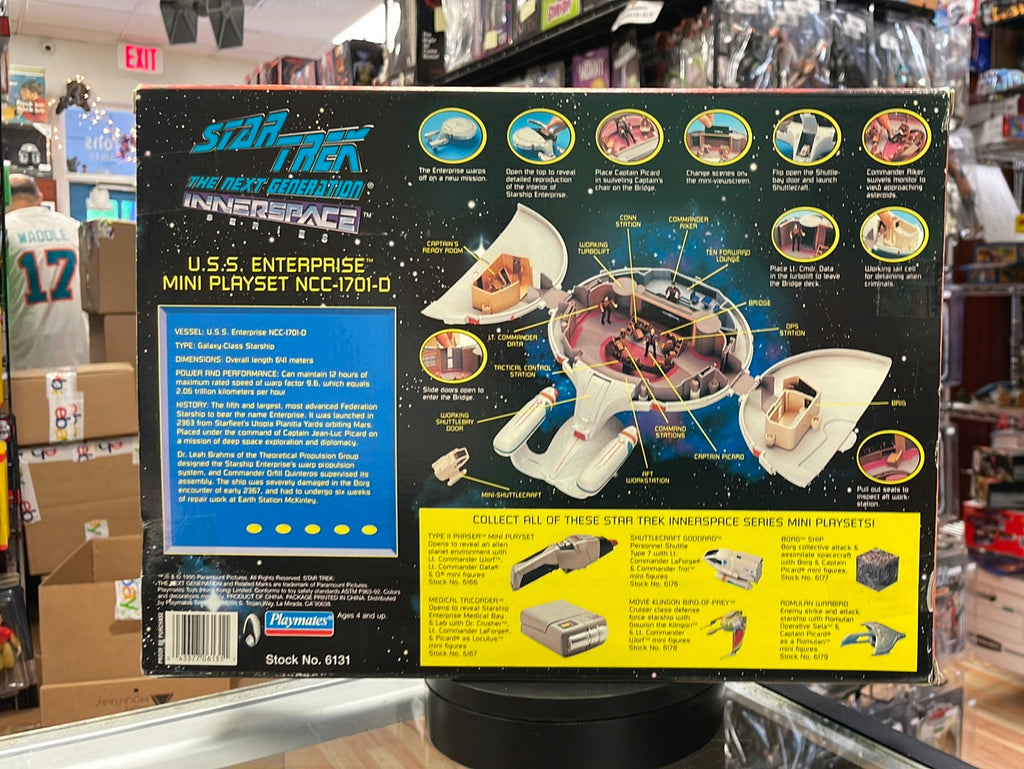 USS Enterprise Mini Playset NCC-1701-D 6131 (Vintage Star Trek, Playmates) SEALED product image 8, provided for visual