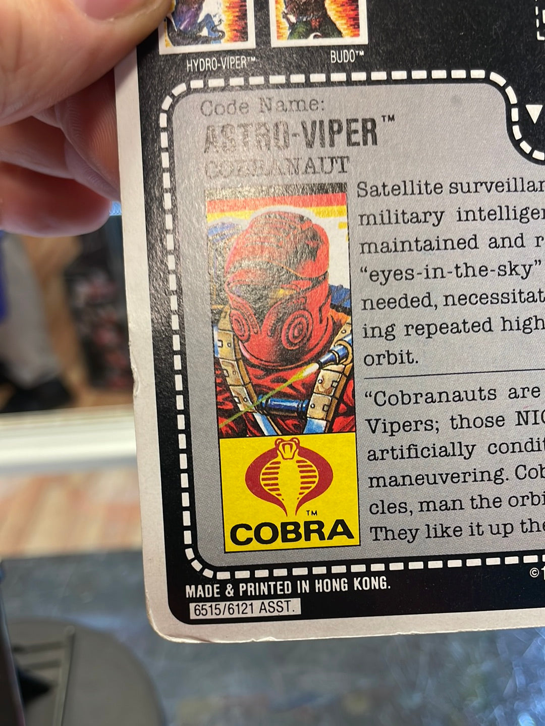 Astro Viper with Micro Figure (Vintage GI Joe, Hasbro) Sealed product image 15, provided for visual reference and product