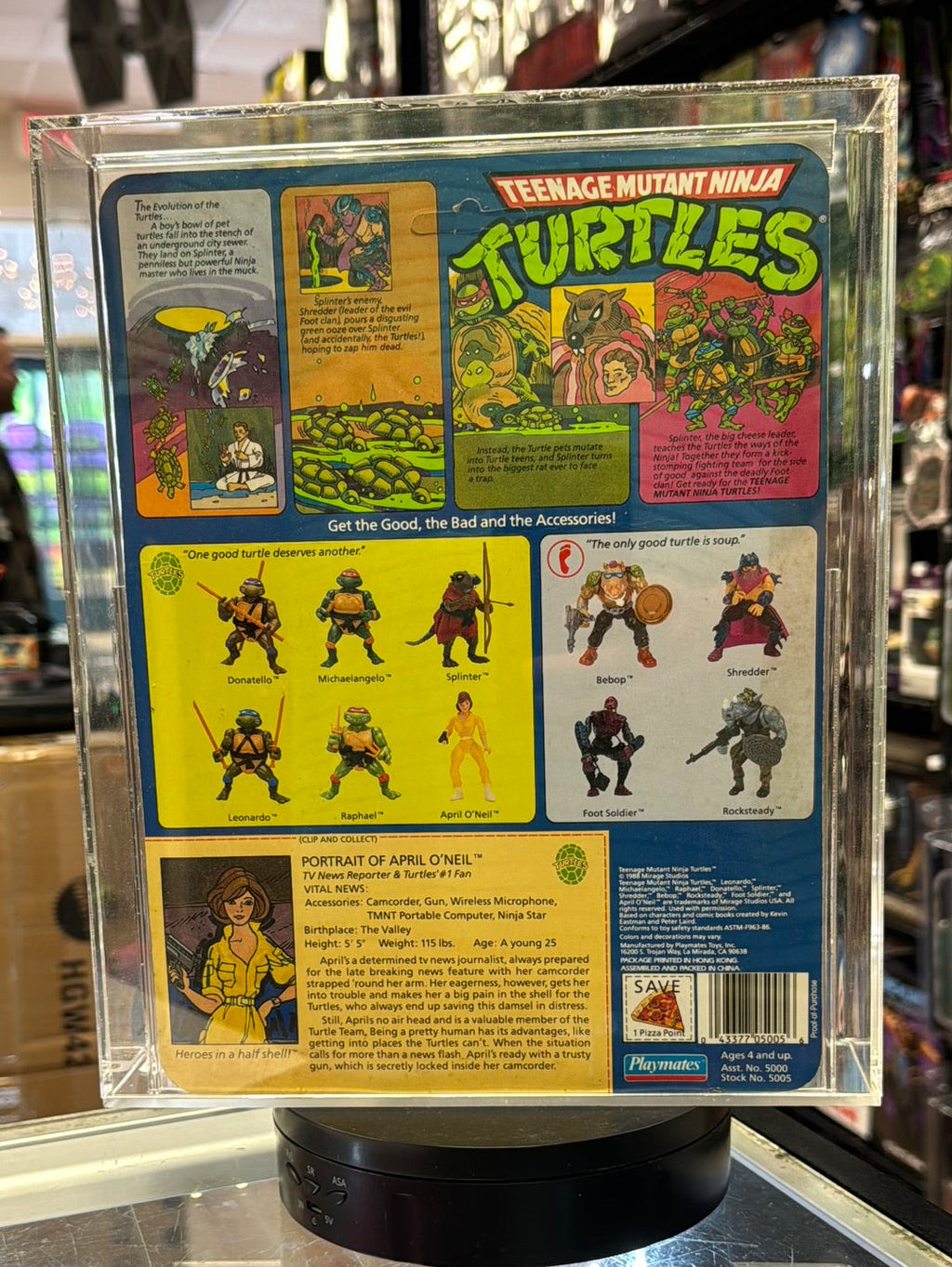 April O’Neil 10 Back No Press (Vintage TMNT Ninja Turtles, Playmates) *CAS Graded 80* product image 9, provided for visual