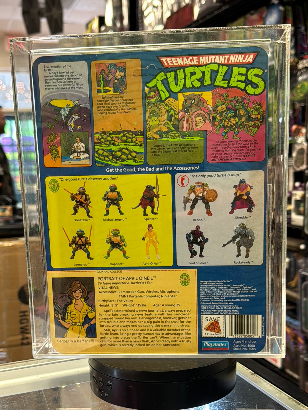 April O’Neil 10 Back No Press (Vintage TMNT Ninja Turtles, Playmates) *CAS Graded 80* product image 9, provided for visual