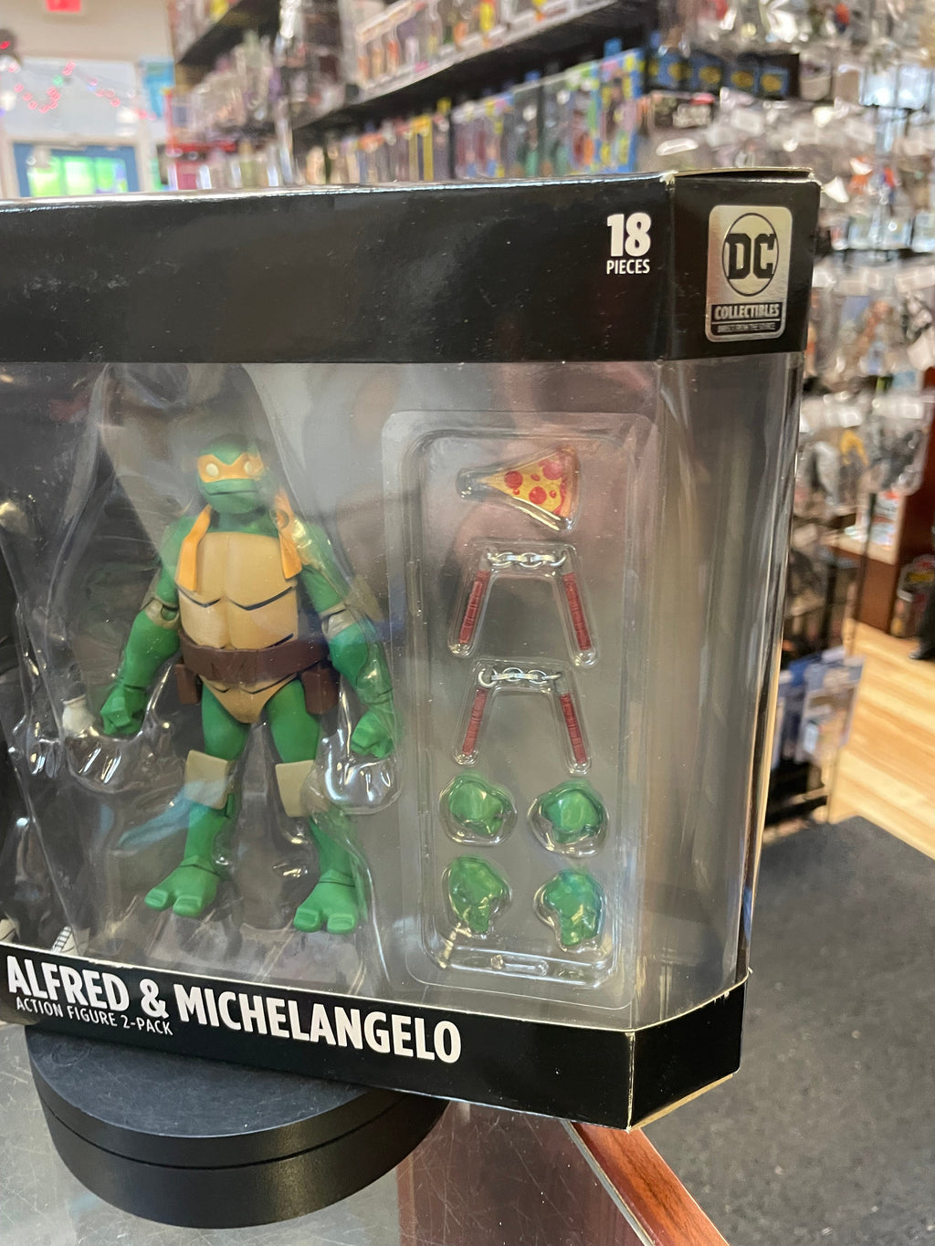Alfred & Michelangelo 2 Pack (Batman Vs Teenage Ninja Turtles, DC Collectibles) SEALED product image 2, provided for visual