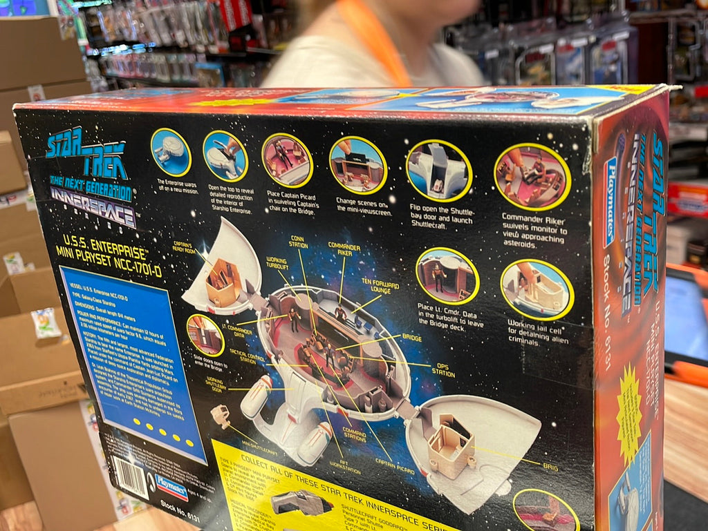USS Enterprise Mini Playset NCC-1701-D 6131 (Vintage Star Trek, Playmates) SEALED product image 7, provided for visual