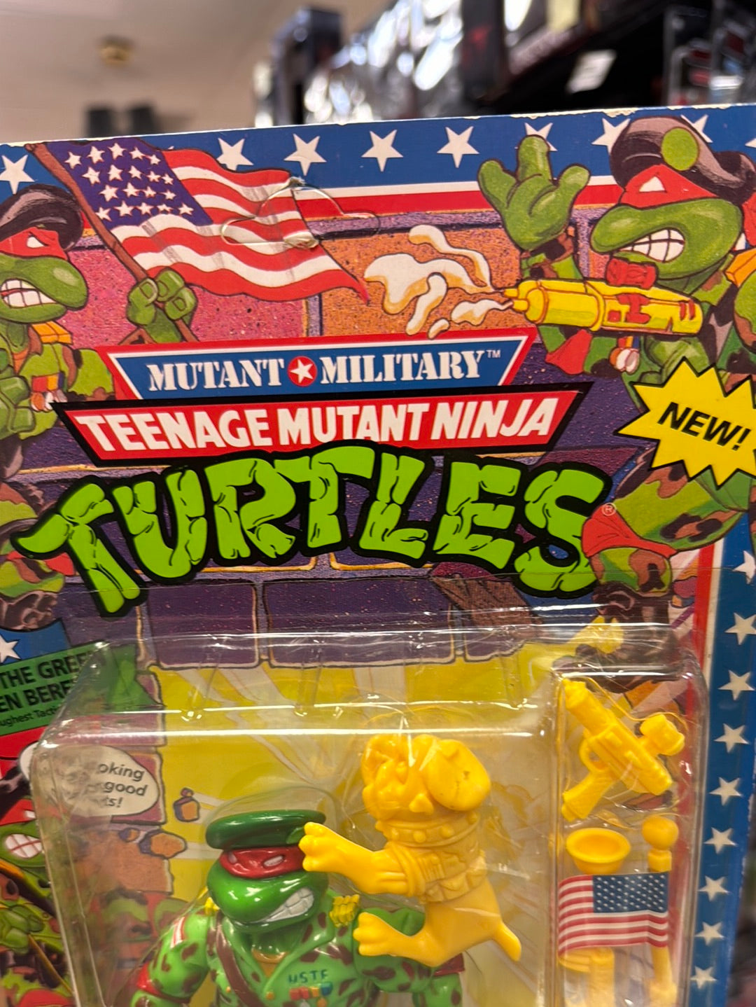 Raph the Green Beret 0124 (Vintage TMNT Ninja Turtles, Playmates) Sealed product image 3, provided for visual reference and