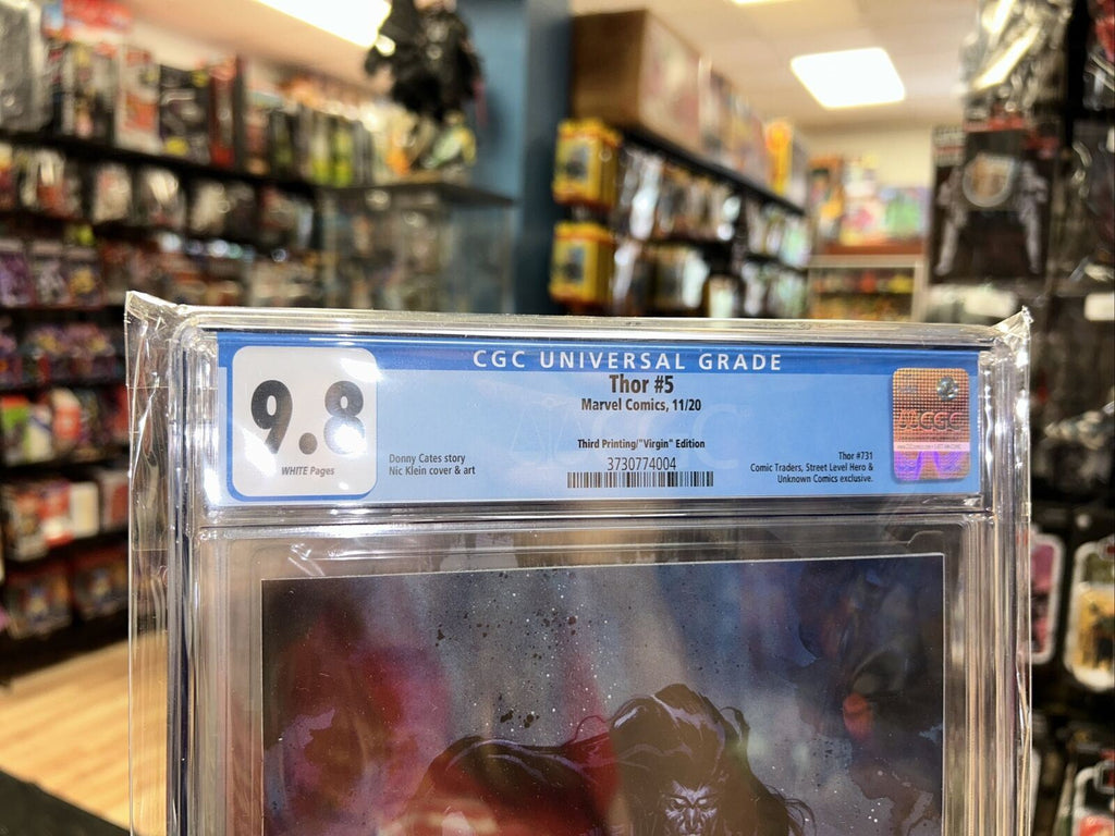 Thor #5 (CGC 9.8 WHITE, Marvel Comics) Thor #731 “virgin” Edition Exclusive product image 3, provided for visual reference