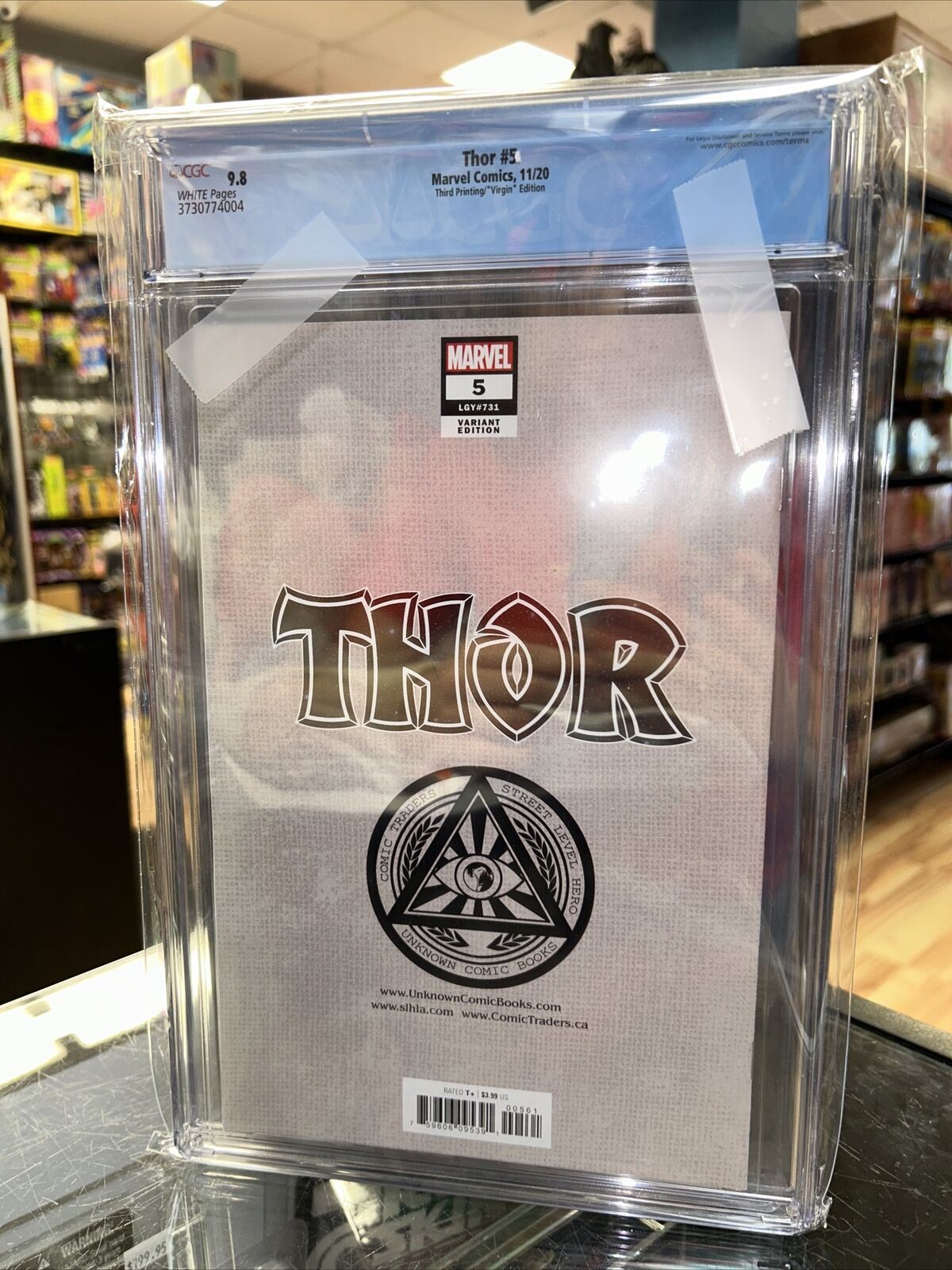 Thor #5 (CGC 9.8 WHITE, Marvel Comics) Thor #731 “virgin” Edition Exclusive product image 4, provided for visual reference
