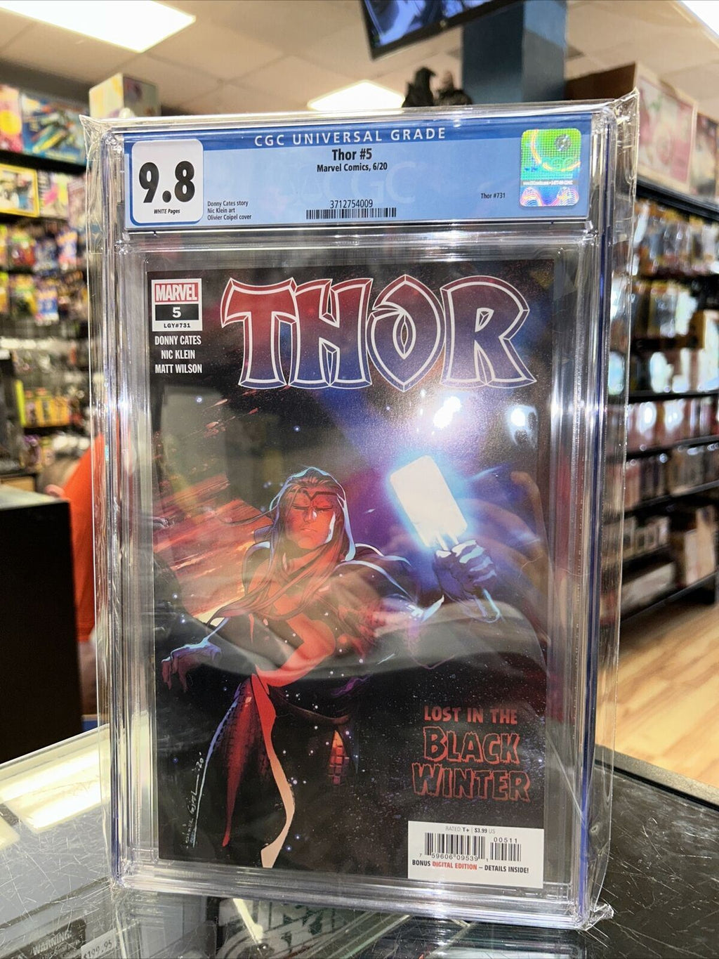 Thor #5 (CGC 9.8 WHITE, Marvel Comics) Thor #731 Lost In The Black Winter product image 2, provided for visual reference and