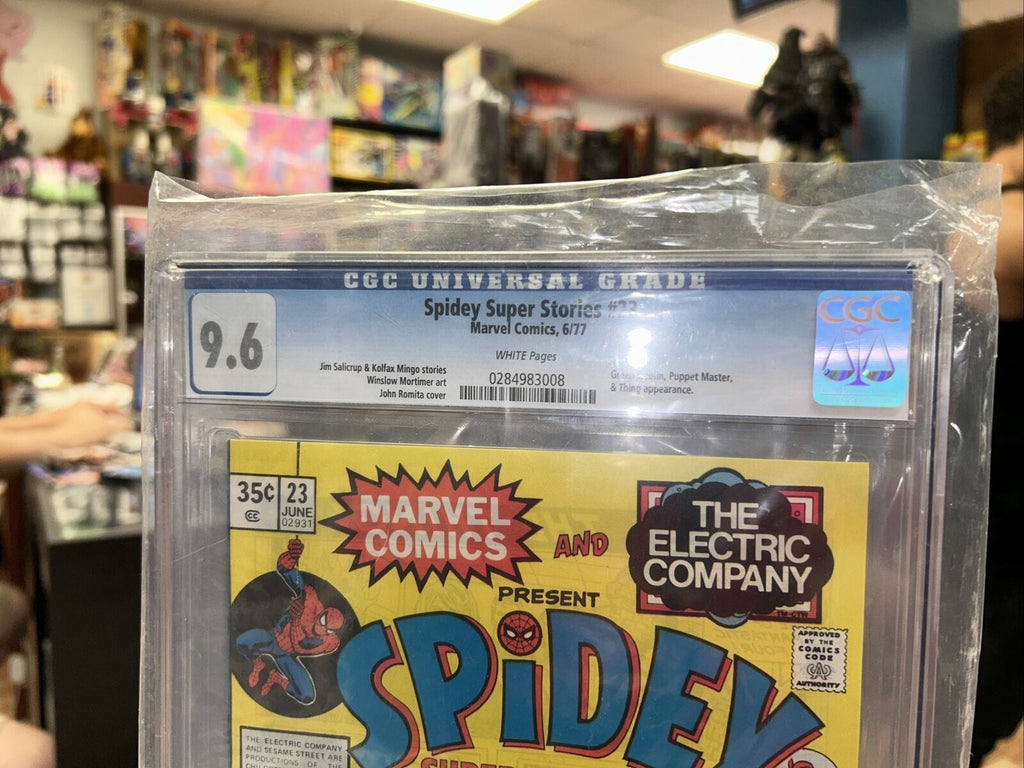 Spidey Super Stories #23 (CGC 9.6 WHITE, Marvel Comics) Green Goblin, Thing, & Puppet product image 4, provided for visual