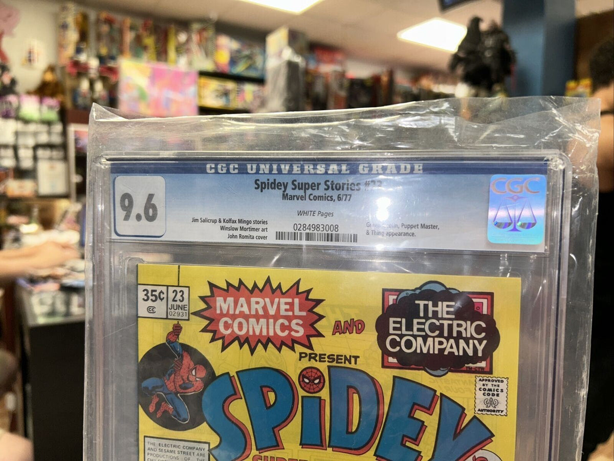 Spidey Super Stories #23 (CGC 9.6 WHITE, Marvel Comics) Green Goblin, Thing, & Puppet product image 4, provided for visual