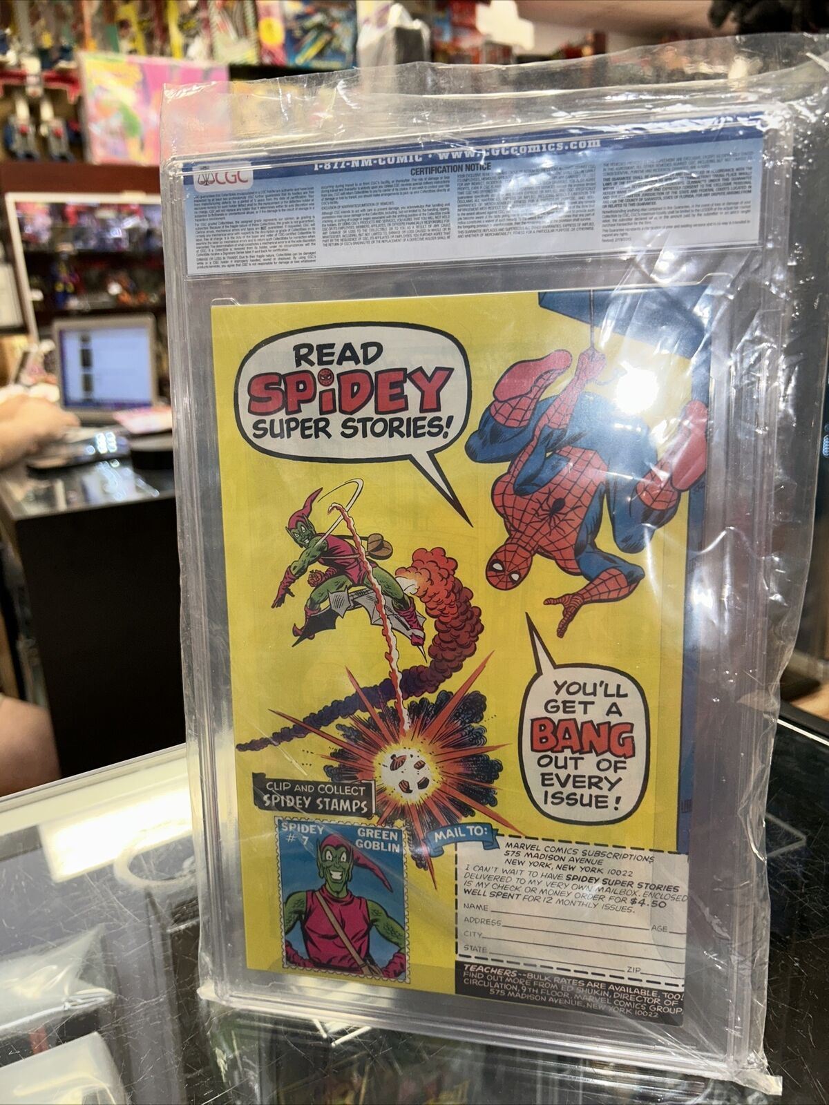 Spidey Super Stories #23 (CGC 9.6 WHITE, Marvel Comics) Green Goblin, Thing, & Puppet product image 5, provided for visual