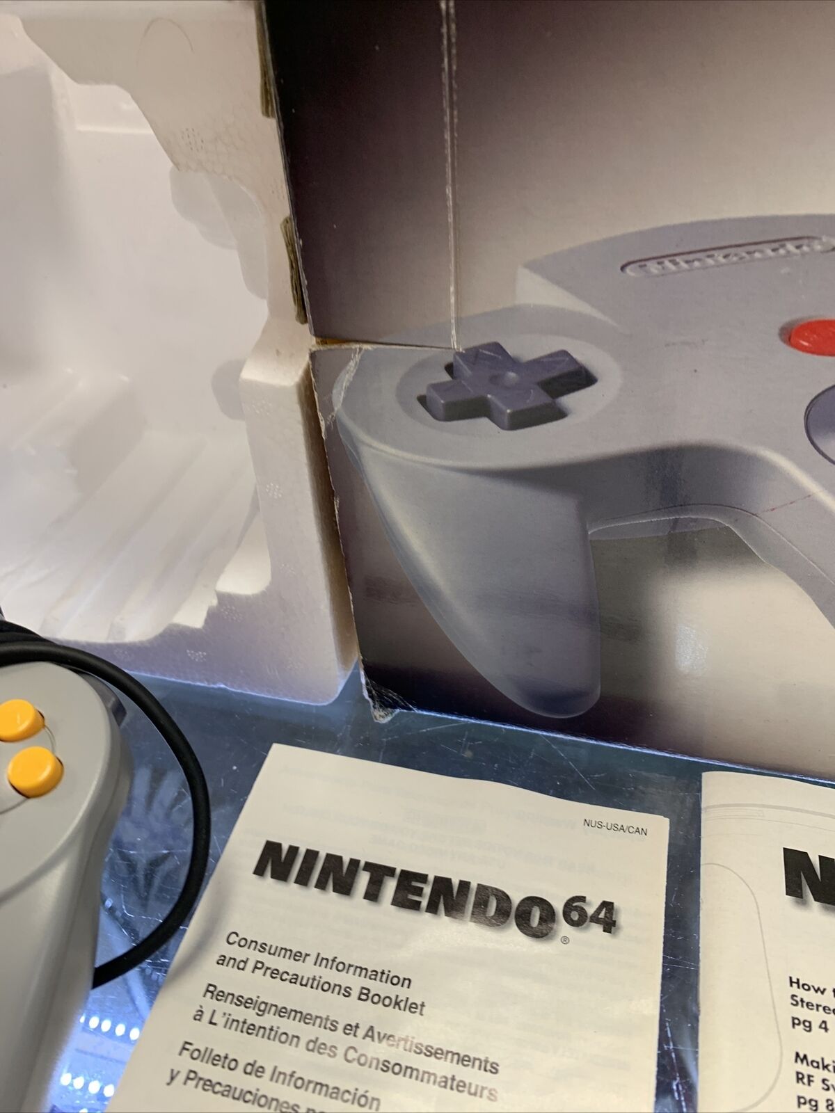 Nintendo N64 System Complete In Box (Tested, Clean) product image 14, provided for visual reference and product detail review