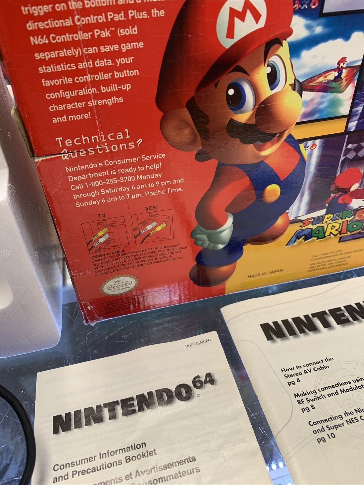 Nintendo N64 System Complete In Box (Tested, Clean) product image 21, provided for visual reference and product detail review