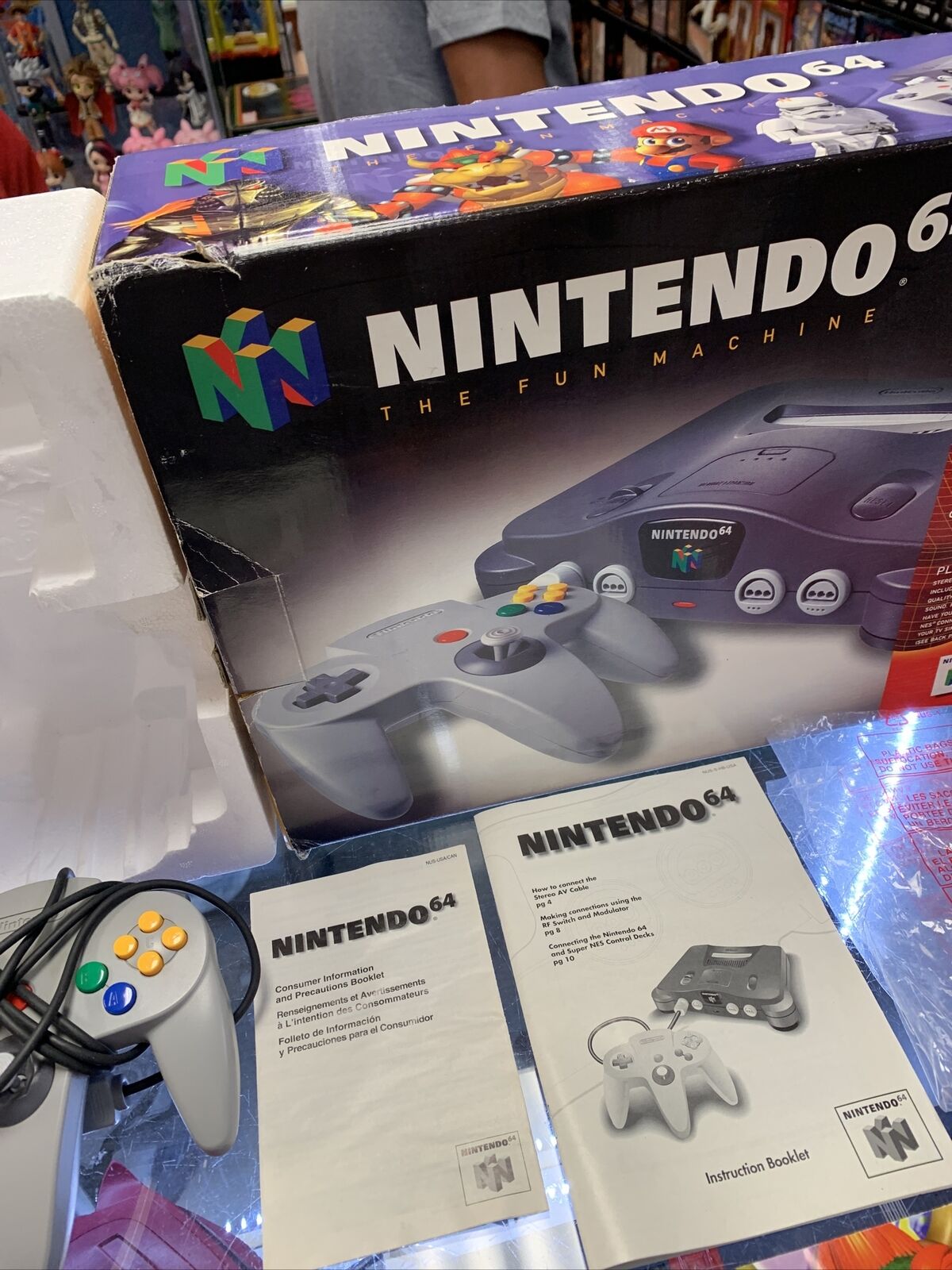 Nintendo N64 System Complete In Box (Tested, Clean) product image 9, provided for visual reference and product detail review