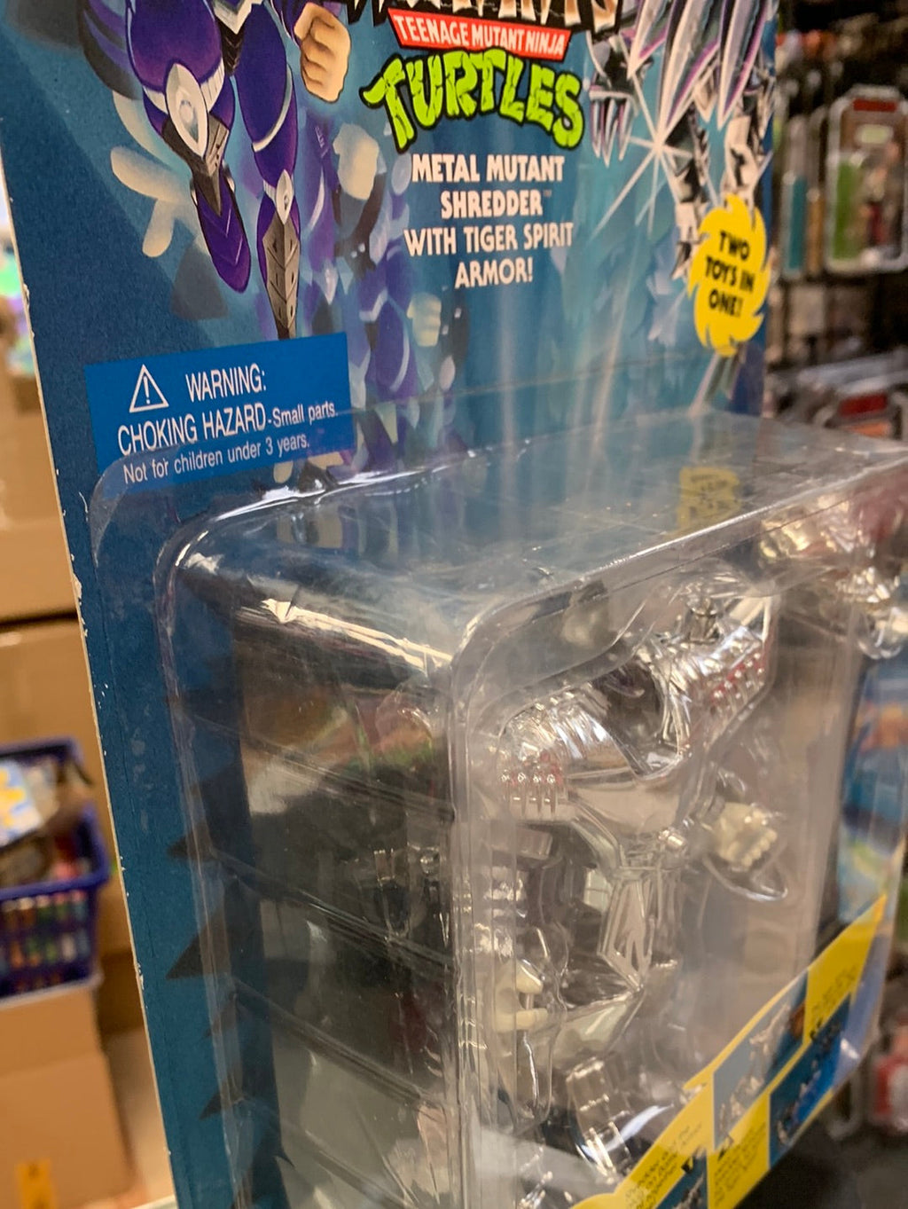 Metal Mutant Shredder 0110 (Vintage TMNT Ninja Turtles, Playmates) Sealed product image 6, provided for visual reference and