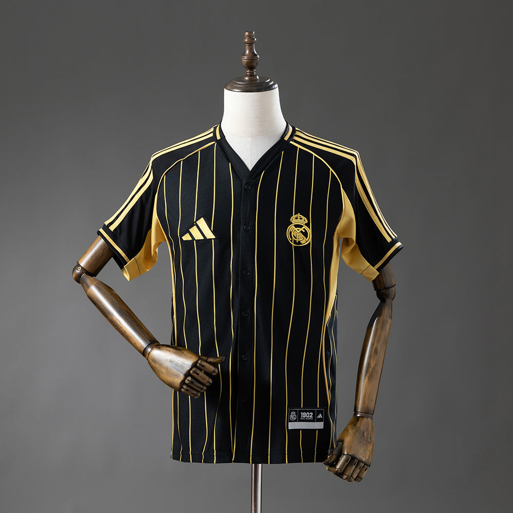 Real Madrid Jersey 25/26 Black Gold Baseball Kit product image 1