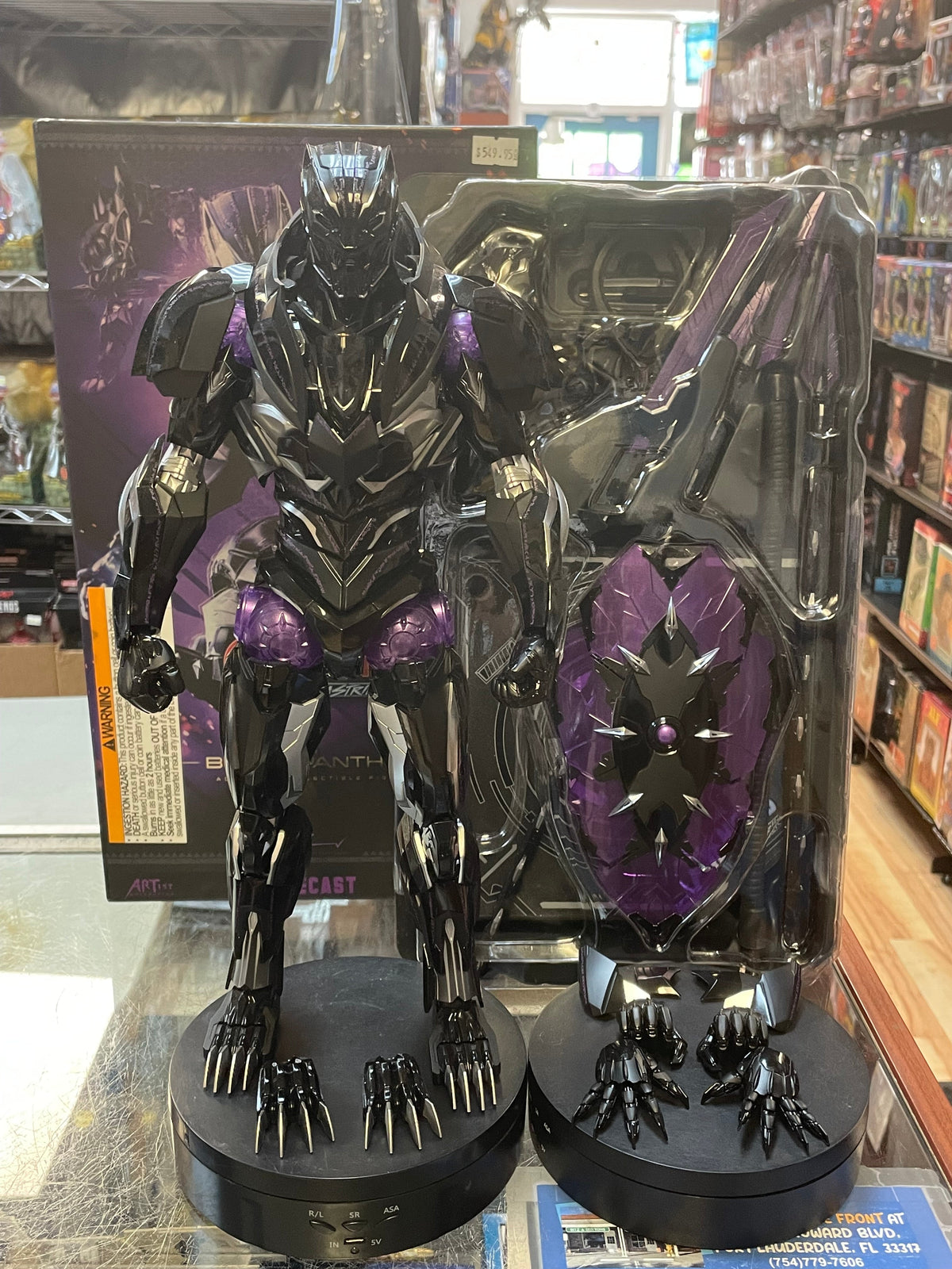 Black Panther Die-Cast AC05-D55 1/6 Scale Marvel Avengers MechStrike, Hot Toys) COMPLETE product image 1, provided for