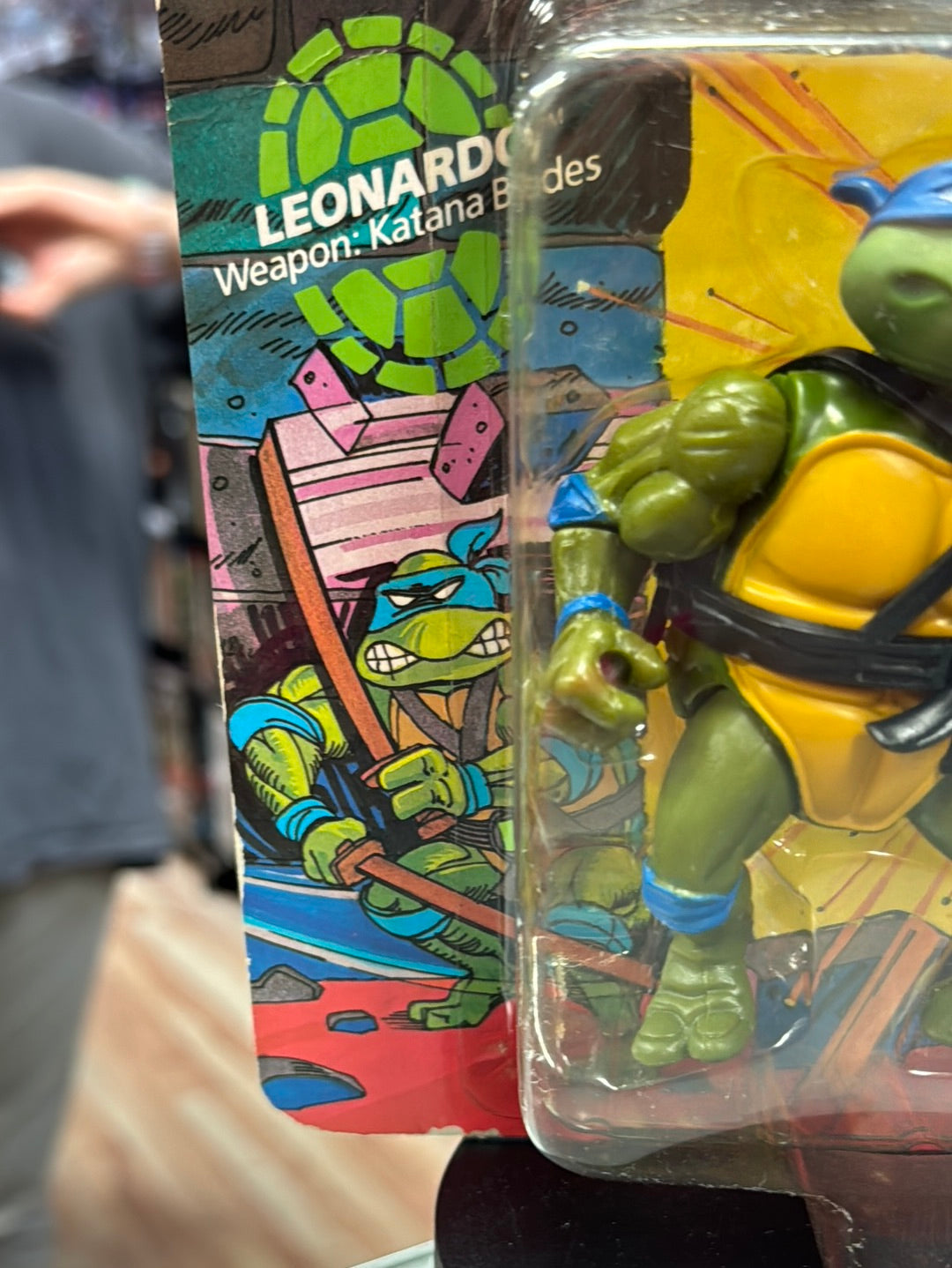 Soft Head 10 Back Leonardo 0118 (Vintage TMNT Ninja Turtles, Playmates) Sealed product image 9, provided for visual