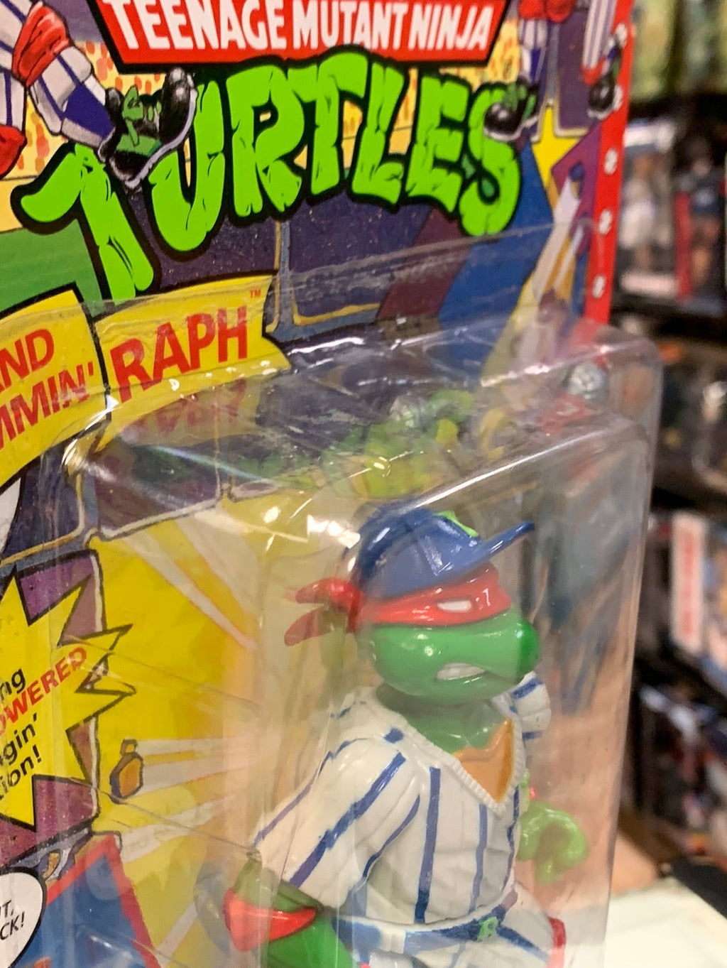 Grand Slammin Raphael 0132 (Vintage TMNT Ninja Turtles, Playmates) Sealed product image 7, provided for visual reference and