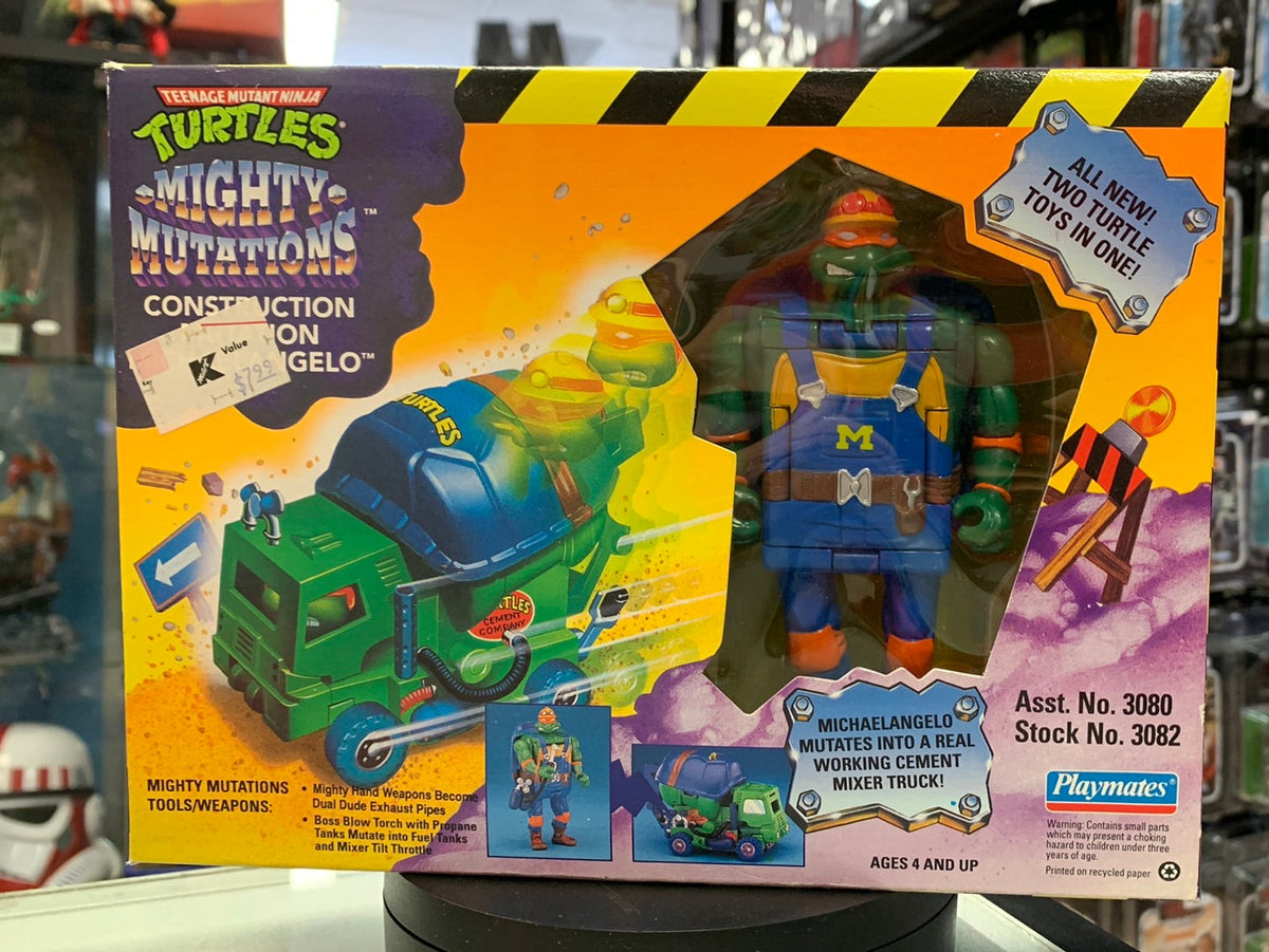 Mighty Mutations Michaelangelo 0092 (Vintage TMNT Ninja Turtles, Playmates) Sealed product image 1, provided for visual